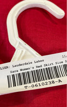 Load image into Gallery viewer, Zara Basic Womens Red Ramie Ruffle Knee Length A-Line Skirt Size Small
