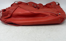 Load image into Gallery viewer, Francesco Biasia Womens Orange Inner Pockets Shoulder Strap Hobo Bag

