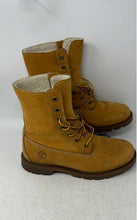 Load image into Gallery viewer, Timberland Womens Fold Down Brown Leather Combat Boots Size 7 No Insoles
