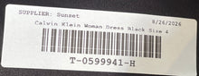 Load image into Gallery viewer, Calvin Klein Womens Black Sleeveless Ruffle V-Neck Sheath Dress Size 4
