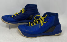 Load image into Gallery viewer, Under Armour Mens Steph Curry 3 Blue Yellow Lace-Up Sneaker Shoes Size 10
