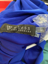 Load image into Gallery viewer, Guess Womens Blue Sleeveless Caged Cutout Neck Back-Zip Sheath Dress Size Small
