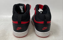 Load image into Gallery viewer, Nike Kids Court Borough Mid CD7783-602 Black And Red Sneakers Shoes Size 13.5C
