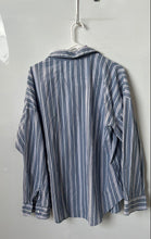 Load image into Gallery viewer, Victoria's Secret Womens Blue White Striped Cotton Button-Up Shirt Size M

