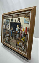 Load image into Gallery viewer, Dear Old School Days Classroom Scene Framed Signed Wall Decor Art Print
