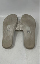 Load image into Gallery viewer, Michael Kors Womens White Signature Print Slip-On Slide Sandals Size 8M
