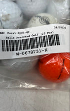 Load image into Gallery viewer, Lot Of 25 Pcs Assorted White Yellow Orange Range Golf Balls For Practice
