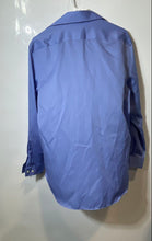 Load image into Gallery viewer, Michael Kors Mens Blue Long Sleeve Slim Fit Non Iron Dress Shirt Size 16 32/33
