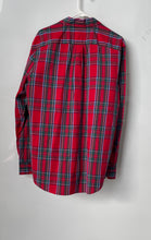 Load image into Gallery viewer, Vineyard Vines Mens Red Blue Plaid Classic Fit Tucker Button-Up Shirt Size M

