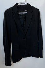 Load image into Gallery viewer, Zara Basic Womens Black Pin Striped Long Sleeve One-Button Blazer Size Small
