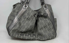 Load image into Gallery viewer, Michael Kors Womens Ludlow Silver Gray Monogram Print Inner Pockets Shoulder Bag
