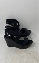 Load image into Gallery viewer, Charles By Charles David Womens Black Wedge Heel Platform Sandals Size 7.5M
