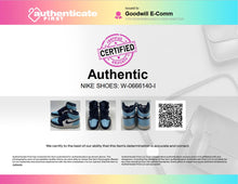 Load image into Gallery viewer, Authentic Nike Womens Air Jordan 1 Retro High Blue White Black Sneakers Shoes 9
