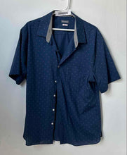 Load image into Gallery viewer, Van Heusen Mens Blue Printed Short Sleeve Slim Fit Button-Up Shirt Size XL
