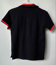 Load image into Gallery viewer, Psycho Bunny Boys Black Orange Short Sleeve Collared Polo Shirt Size L
