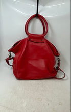 Load image into Gallery viewer, Nuovedive Womens Red Pebbled Leather Zip Top Convertible Shoulder Handbag
