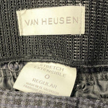 Load image into Gallery viewer, Van Heusen Womens Black Print Stretch Extensible Straight Leg Dress Pants Size 0
