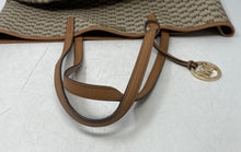 Load image into Gallery viewer, Michael Kors Womens Brown Monogram Charm Double Handle Shoulder Tote Handbag
