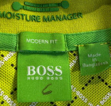 Load image into Gallery viewer, Hugo Boss Mens Green Modern Fit Moisture Manager Short Sleeve Size Medium
