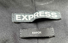 Load image into Gallery viewer, Express Womens Gray Pockets Flat Front Editor Wide Leg Dress Pants Size 8R
