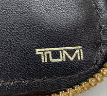 Load image into Gallery viewer, Authentic Tumi Womens Yellow Leather Zip-Around Wallet Sticky Material Stained
