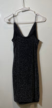 Load image into Gallery viewer, Divided By H&amp;M Womens Black Glitter Sleeveless Spaghetti Strap Mini Dress Size 8
