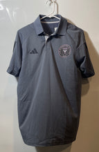 Load image into Gallery viewer, Adidas Mens Gray Inter Miami CF Short Sleeve Regular Fit Soccer Polo Shirt Sz S
