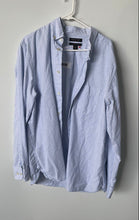 Load image into Gallery viewer, Banana Republic Mens Light Blue White Striped Standard Fit Button-Up Shirt Sz XL
