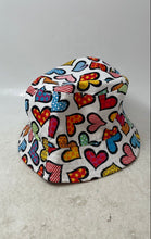 Load image into Gallery viewer, Romero Britto Unisex Multicolor Pop Art Style Heart Pattern Bucket Hat One Size
