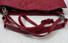 Load image into Gallery viewer, Lisa Conte Womens Red Adjustable Detachable Strap Shoulder Handbag
