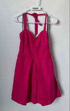 Load image into Gallery viewer, Guess Womens Fuchsia Pink Halter Neck Smocked Back Fit &amp; Flare Dress Size Medium
