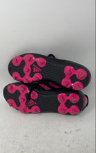 Load image into Gallery viewer, Adidas Kids Goletto VIII FG Black Pink Leather Lace-Up Soccer Cleats Size 2
