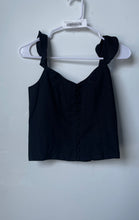 Load image into Gallery viewer, Banana Republic Womens Black Sleeveless V-Neck Regular Fit Cropped Top Size S
