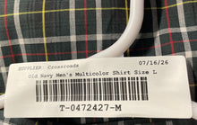 Load image into Gallery viewer, Old Navy Mens Multicolor Plaid Go-Dry Slim Fit Pro Signature Dress Shirt Size L
