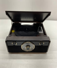 Load image into Gallery viewer, Victrola VTA-240B Brown Bluetooth FM Radio Phono Aux Wood Turntable Powers On
