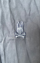 Load image into Gallery viewer, Psycho Bunny Mens Gray Long Sleeve Collared Button-Up Shirt Size Medium
