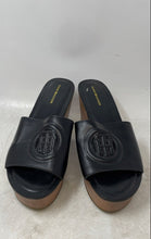 Load image into Gallery viewer, Tommy Hilfiger Womens Wrynn Brown Black Leather Platform Slide Sandals Size 9.5M
