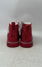 Load image into Gallery viewer, Lola + The Boys Unisex Kids Crystal Ruby Red Side Zipper Ankle Boots Size 35/4Y
