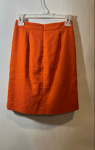 Load image into Gallery viewer, J. Crew Womens Orange Button Front Back Zip Straight &amp; Pencil Skirt Size 00
