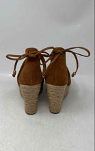 Load image into Gallery viewer, UGG Womens Reagan Brown Suede Peep Toe Wedge Heel Espadrille Sandals Size 8
