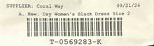 Load image into Gallery viewer, A New Day Womens Black Round Neck Sleeveless Back-Zip Sheath Dress Size 2

