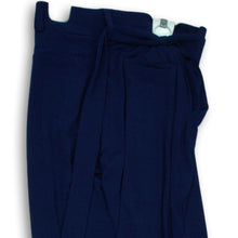 Load image into Gallery viewer, Express Womens Blue Mid Rise Pockets Pleated Tie Waist Ankle Pants Size XS
