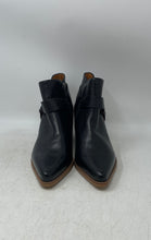 Load image into Gallery viewer, Franco Sarto Womens Louella Black Leather Pointed Toe Ankle Booties Size 10 M
