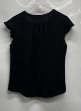 Load image into Gallery viewer, Calvin Klein Womens Black V-Neck Cap Sleeve Pullover Blouse Top Size Large

