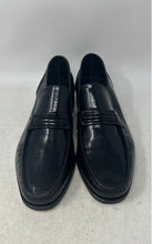 Load image into Gallery viewer, Florsheim Mens Como Black Leather Slip-On Moc Toe Strap Loafer Shoes Size 9.5D

