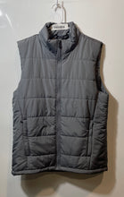 Load image into Gallery viewer, Port Authority Mens Gray Sleeveless Front Pocket Full-Zip Puffer Vest Size Large
