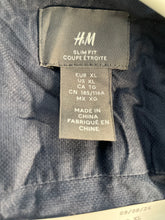 Load image into Gallery viewer, H&amp;M Mens Blue Cotton Slim Fit Long Sleeve Collared Button-Up Shirt Size XL
