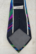 Load image into Gallery viewer, Antonio Ricci Mens Multicolor Printed Silk Keeper Loop Adjustable Pointed Tie
