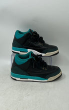 Load image into Gallery viewer, Nike Kids Air Jordan 3 Retro 441140-018 Black Green Leather Sneakers Shoes Sz 6Y
