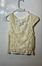 Load image into Gallery viewer, Zara Womens Cream Lace Lingerie Cropped Blouse Top Size 36B With Tag
